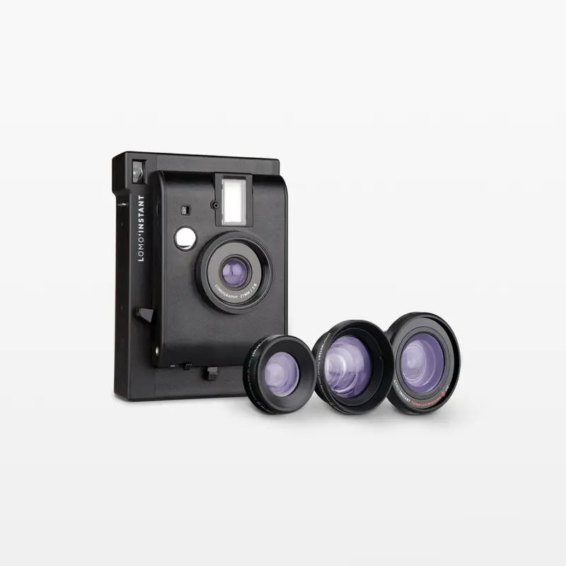 Lomography LomoInstant Mini Camera Black Edition with 3 Lenses