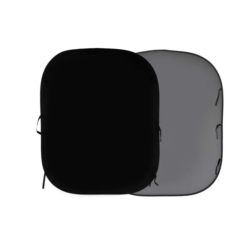 Manfrotto Plain Collapsible Background 1.5 x 1.8m Black/Mid Grey