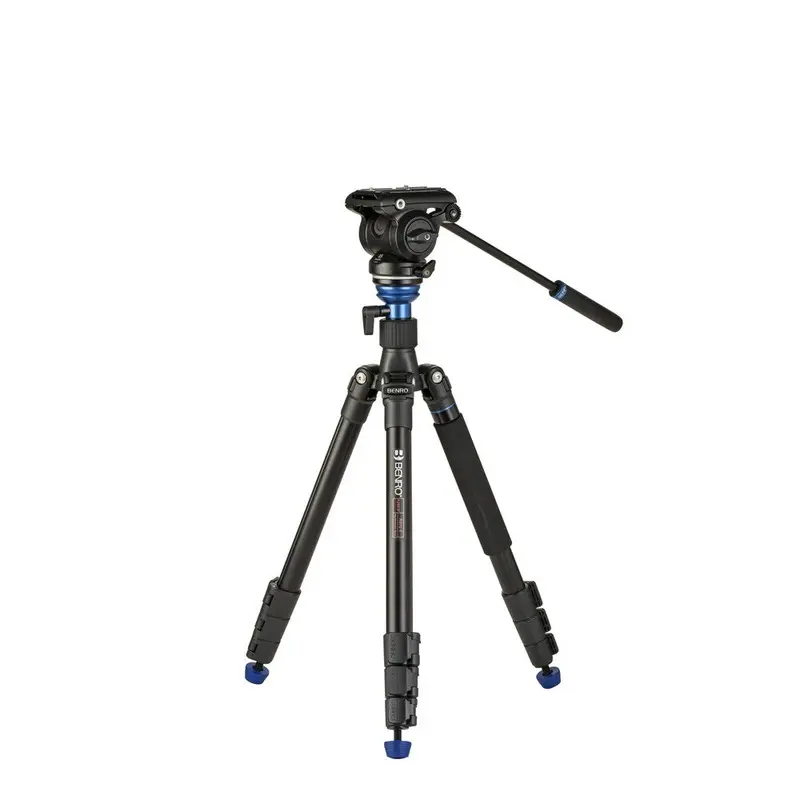 Benro Aero A2883F Aluminium Travel Tripod with Leveling Column and S4PRO Video Head