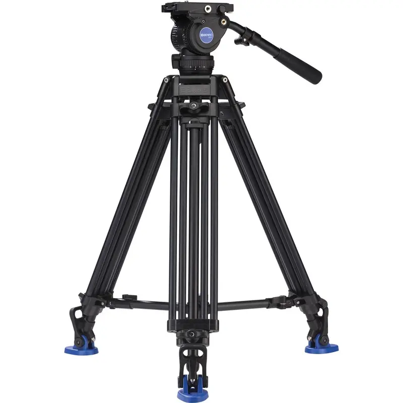 Benro A673TMM Dual-Stage Aluminium Video Tripod with BV8 Video Head and 75mm Bowl