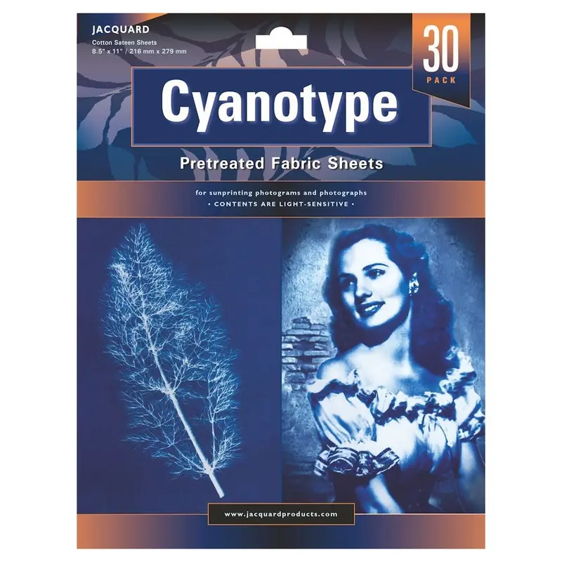 Jacquard Cyanotype Pretreated Fabric Sheets - Pack of 30