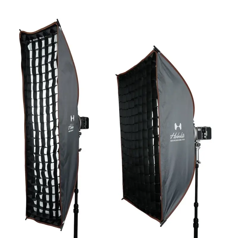 Hobolite Quick Release Softbox Set 30x120cm & 60x90cm with Bowens and Max Mounts