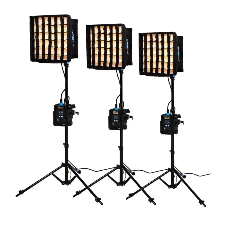 Nanlite PavoSlim 60B 3-Light Trolley Case Kit with Light Stands