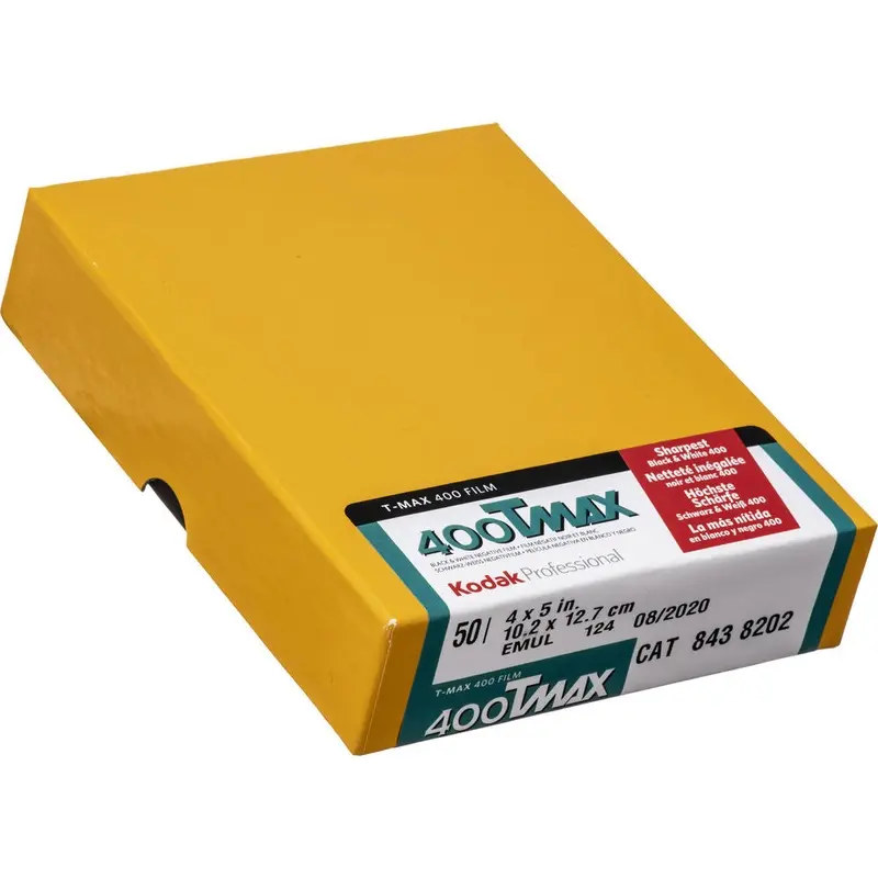 Kodak T-Max 400 Black & White Sheet Film 4x5 50 Sheets