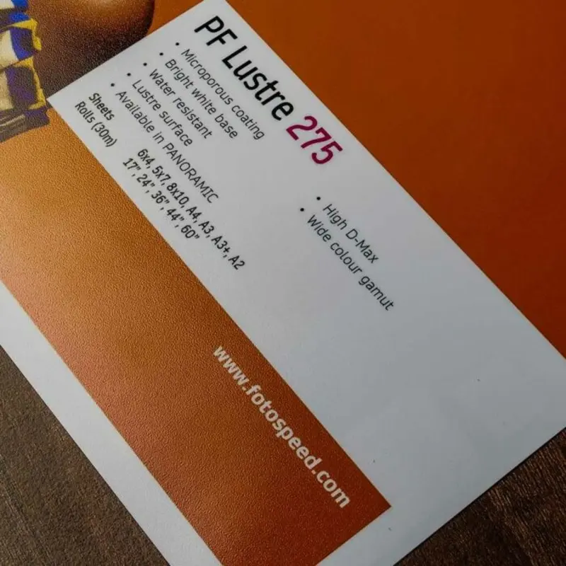 Fotospeed PF Lustre 275gsm Photo Quality Paper 17" Roll 30m