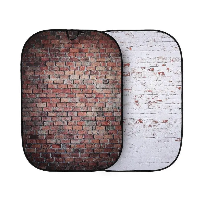 Manfrotto Urban Background 1.5 x 2.1m Classic Red/Distressed White Brick