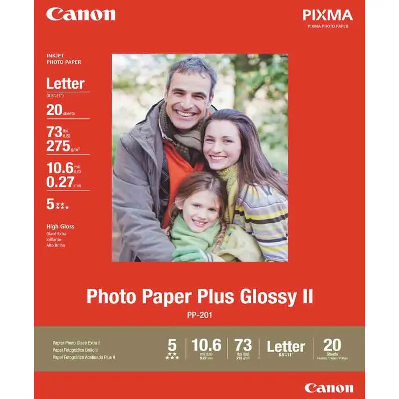 Canon Photo Paper Plus Glossy II 8.5x11 | 20 Sheets