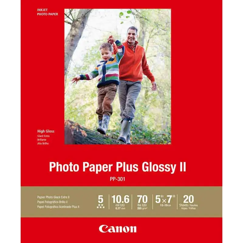 Canon Photo Paper Plus Glossy II 5x7 | 20 Sheets