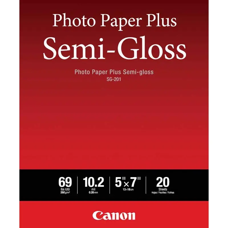 Canon Photo Paper Plus Semi-Gloss 5x7 | 20 Sheets