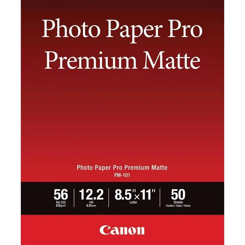Canon Photo Paper Pro Premium Matte 8.5x11 | 50 Sheets
