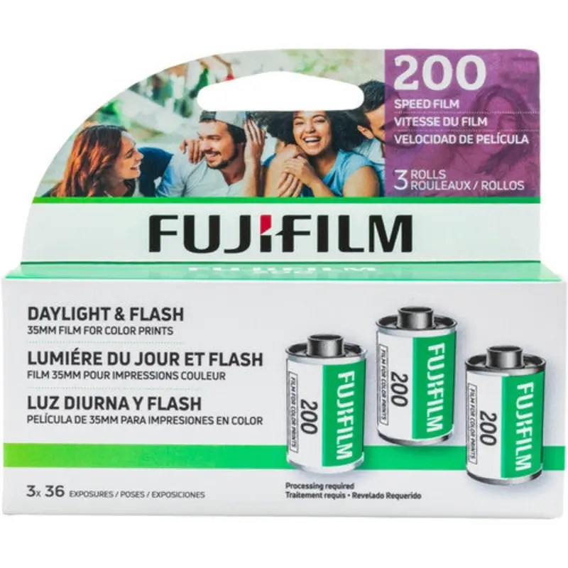 Fujifilm 200 Color Negative 35mm Film | 36 Exposures 3 Pack