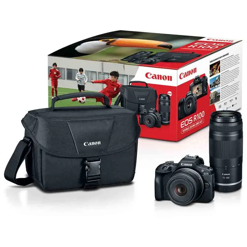CANON EOS R100 18-45mm & 75-300mm Lens Kit