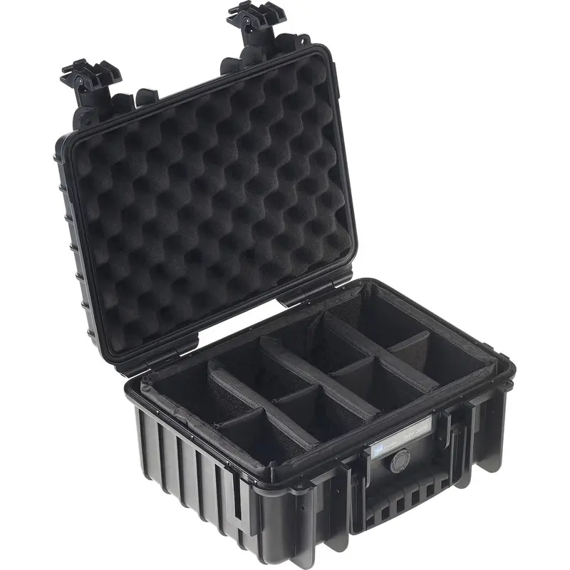 B&W International Type 3000 Hard Case Black with Padded Inserts