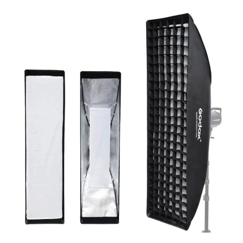 Godox 30x120cm Strip Honeycomb Grid Softbox Rectangle Softbox Bowens Mount