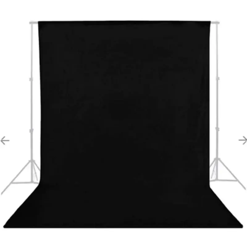 Linfot 2x3 PVC Black Backdrop with Pole