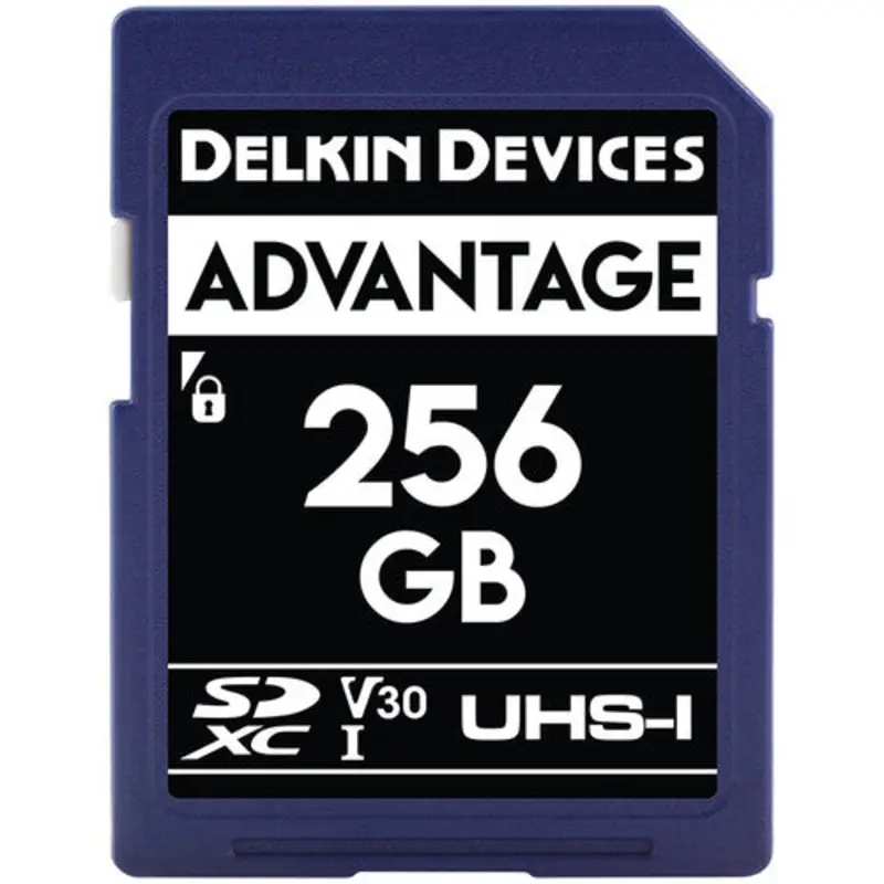 Delkin 256GB ADVANTAGE SD UHS-I V30 Memory Card