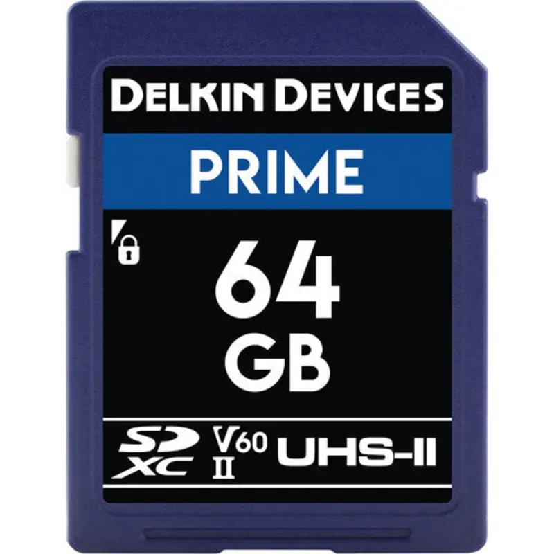 Delkin 64GB PRIME SD UHS-II V60 Memory Card