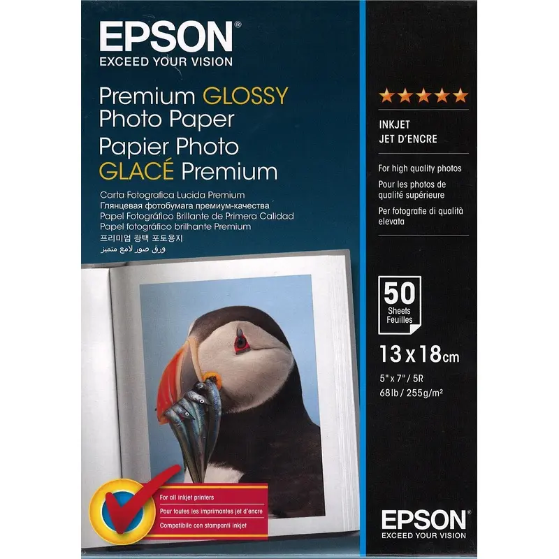 Epson Premium Glossy 13x18CM Photo Paper (50 Sheets)
