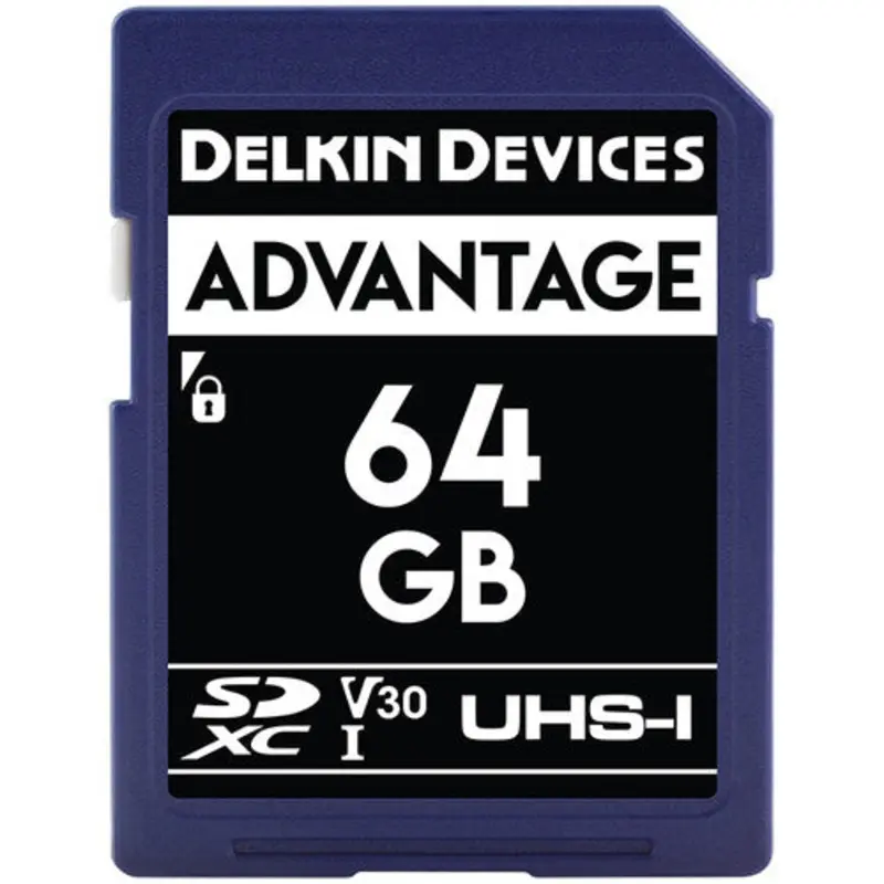 Delkin 64GB ADVANTAGE SD UHS-I V30 Memory Card