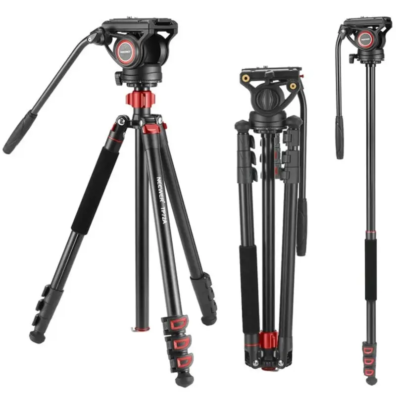 Neewer-TP72A Fluid Head 2 in 1 Video Tripod & Monopod
