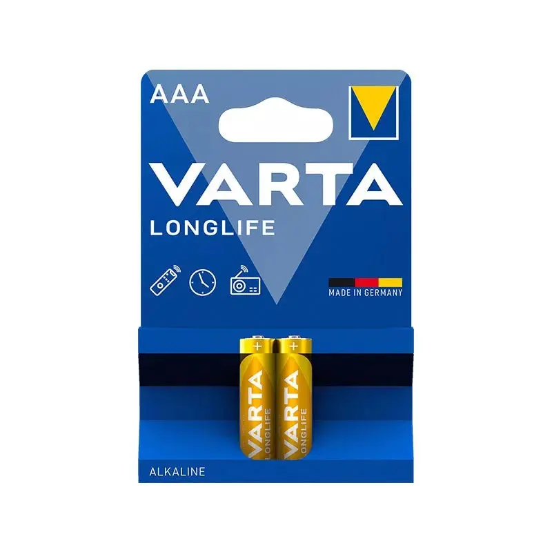 Varta AAA Disposable Alkaline Batteries 1.5V 1.2Ah Carded 2 Pack
