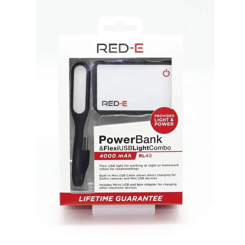 RG40 Powerbank & Flexi USB Light Combo