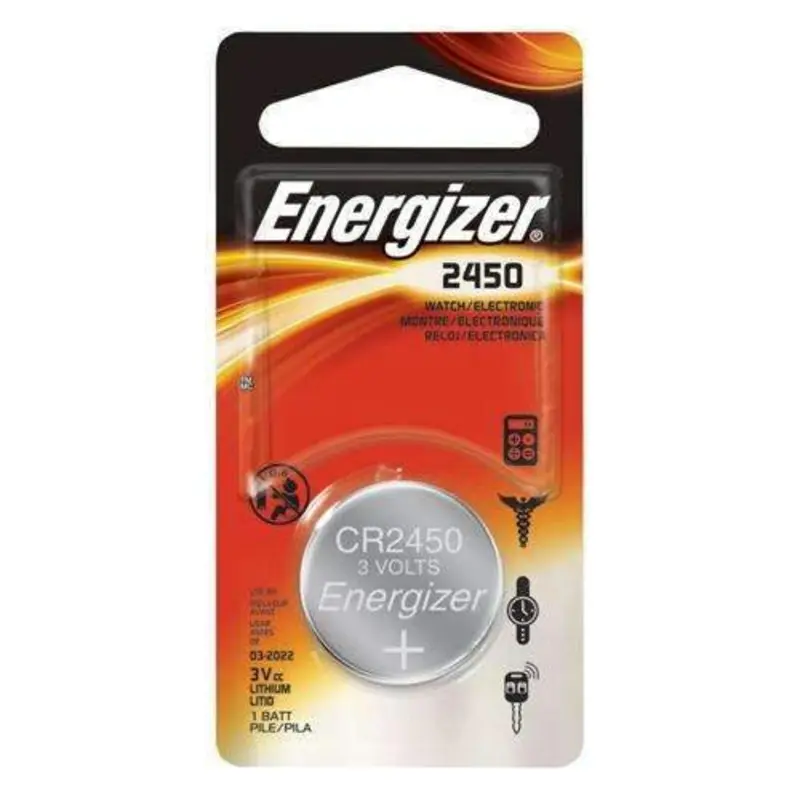 Energizer Litium CR2450 3V Battery Single Pack
