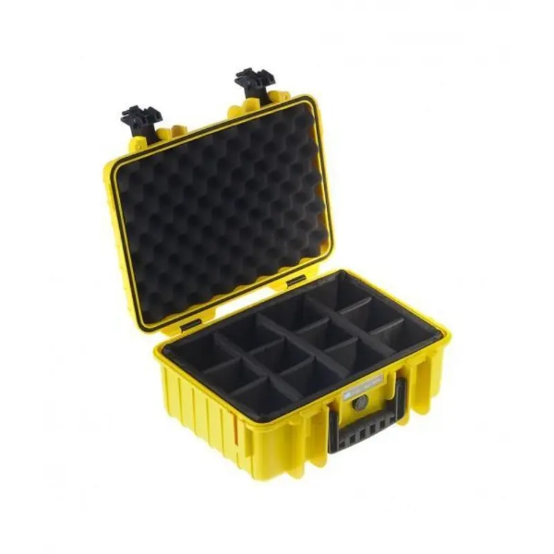 B&W International Type 4000 Hard Case Yellow with Dividers