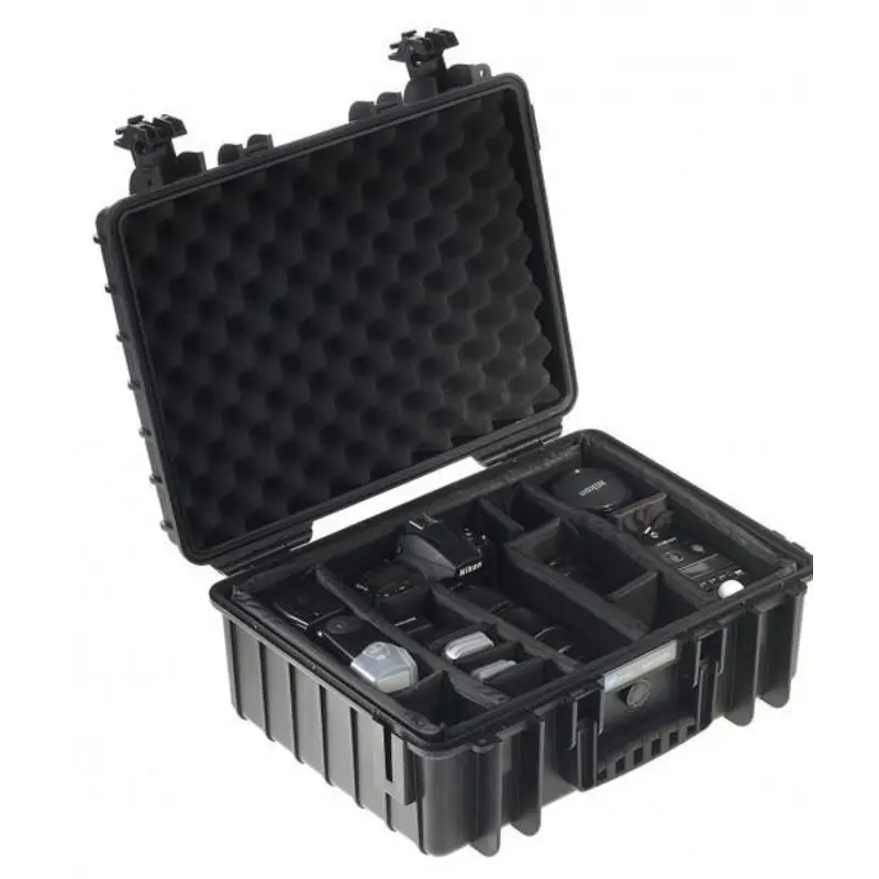 B&W International Type 5000 Hard Case Black with Dividers