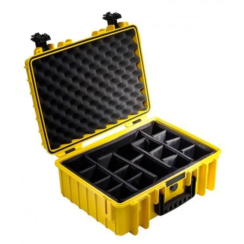 B&W International Type 5000 Hard Case Yellow with Dividers