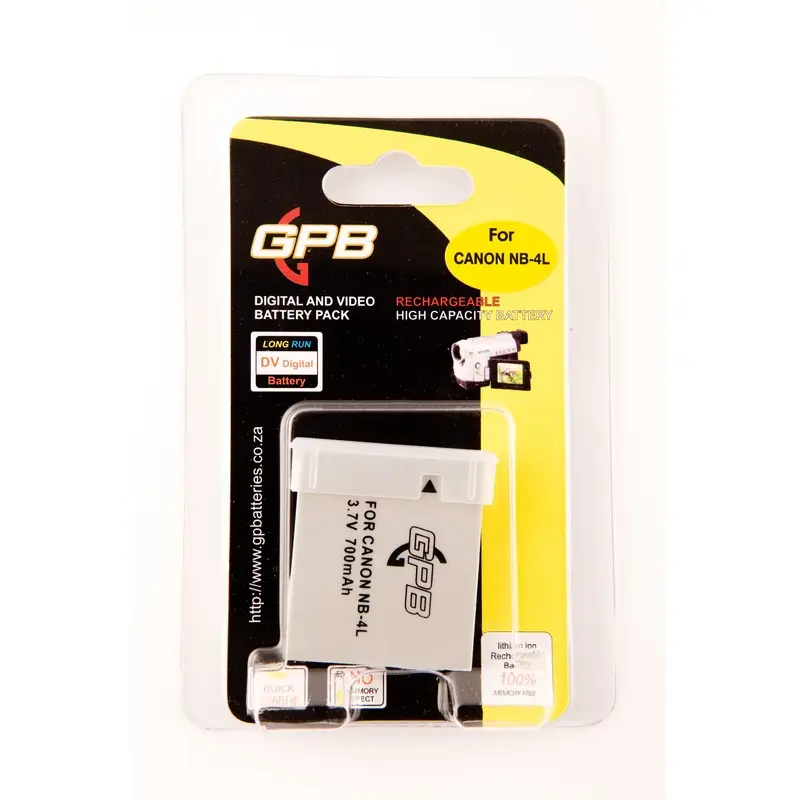 GPB Canon NB-4L Battery