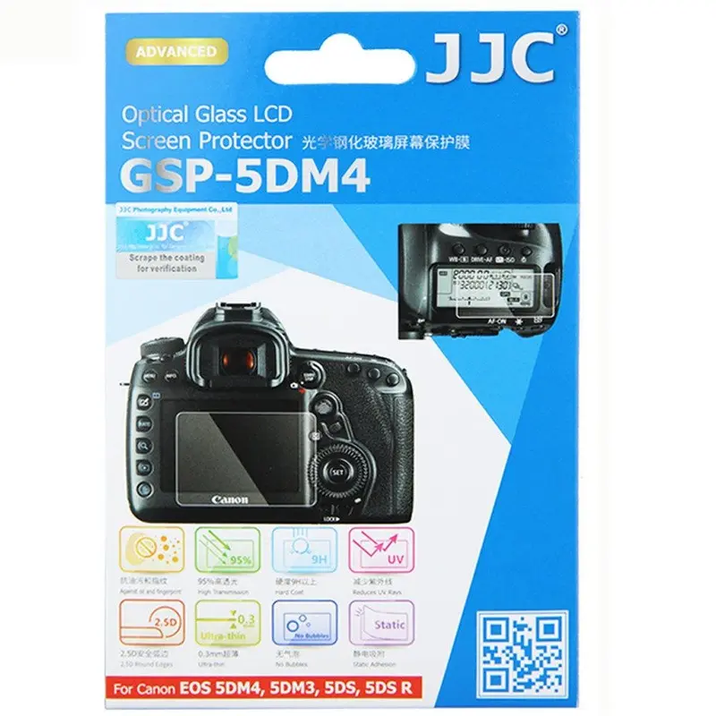 JJC Optical Glass Screen Protector for EOS 5DM4 5DM3 5DS 5DS R 5DIV 5D