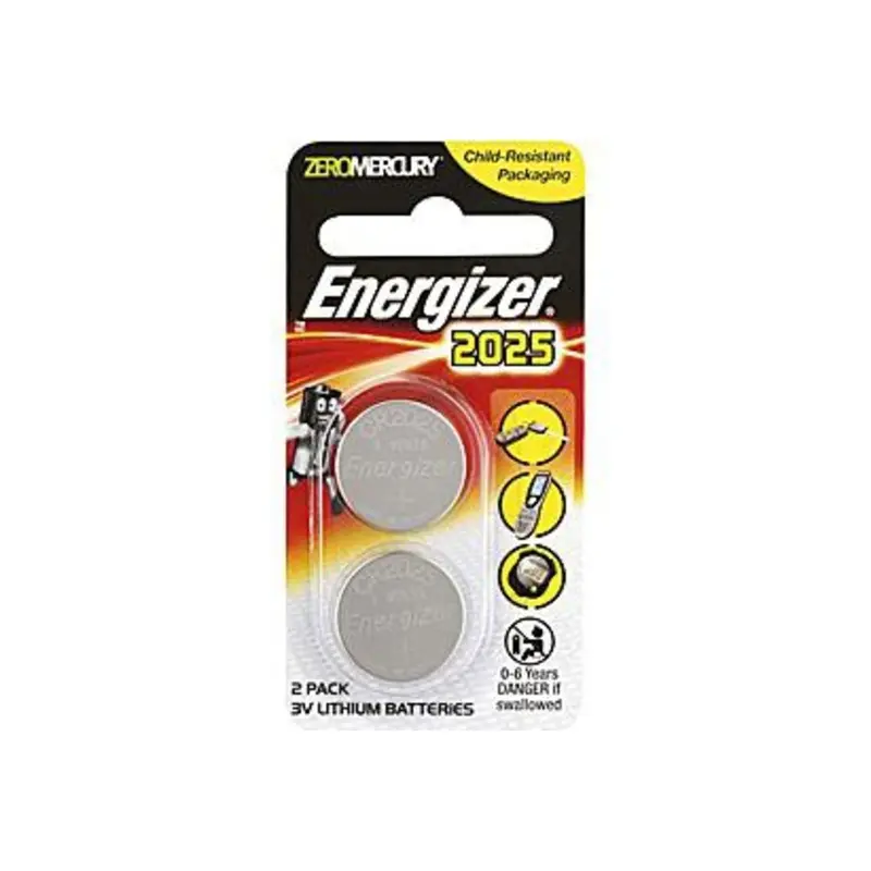 Energizer CR2025 3v Lithium Coin Battery 2 Pack