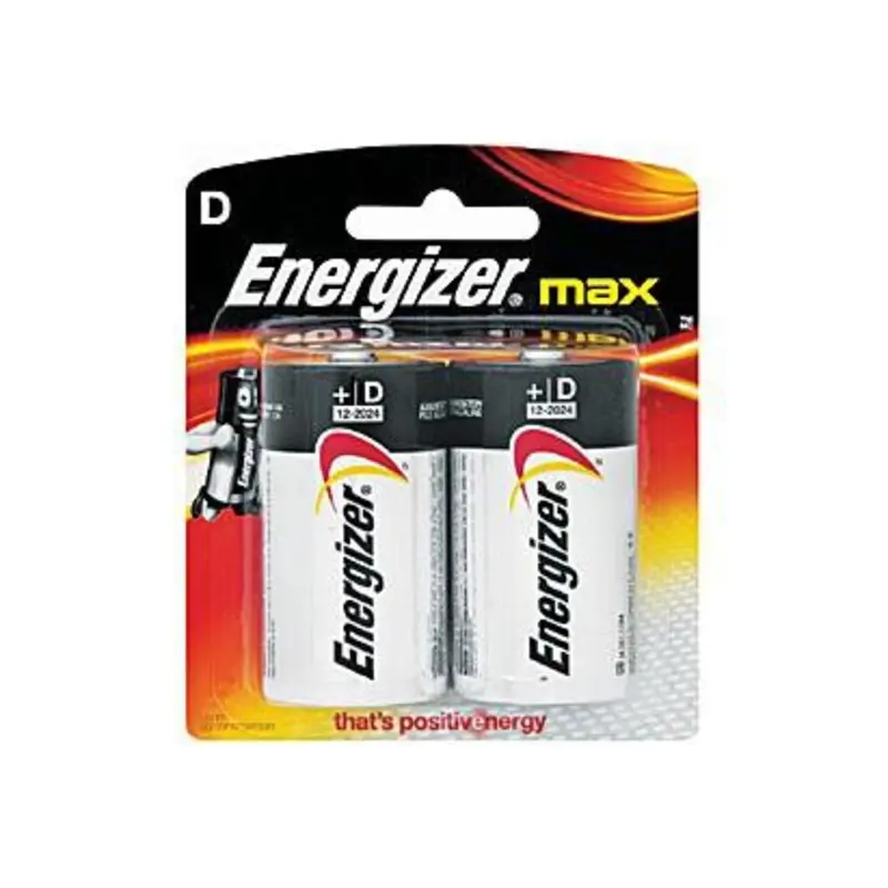 Energizer E95BP2 1.5v MAX Alkaline D-size Battery 2 Pack