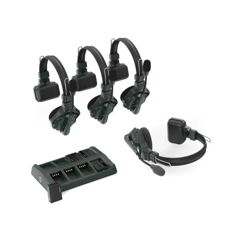 Hollyland Solidcom C1-4S Full-Duplex Wireless DECT Intercom System with 4 Headsets