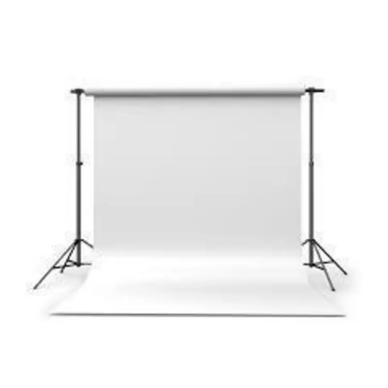Linfot 3.2X5 PVC White/Black Backdrop with Pole