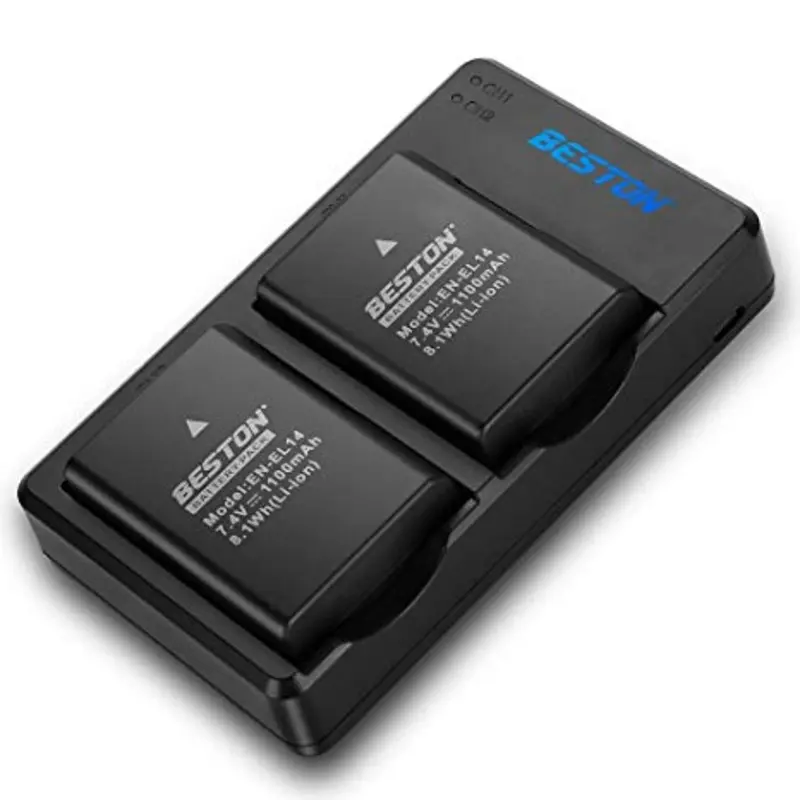 Beston EN-EL14 2x Battery pack with charger for Nikon