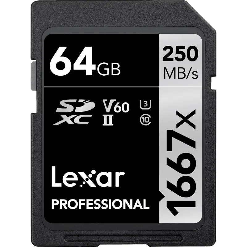 Lexar 64GB Professional 1667x UHS-II SDXC Memory Card