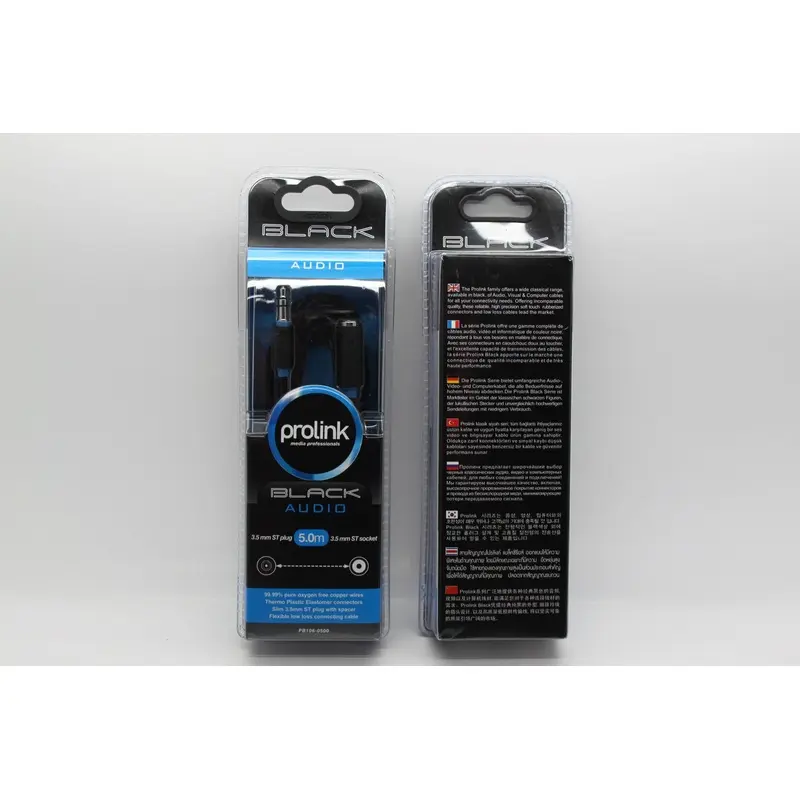 Prolink 3.5mm Male Stereo to Female Extension Cable (5 Meter)