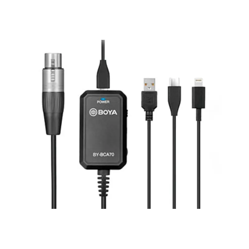 Boya BY-BCA70 Audio Adapter for XLR Microphones to Mobile Devices
