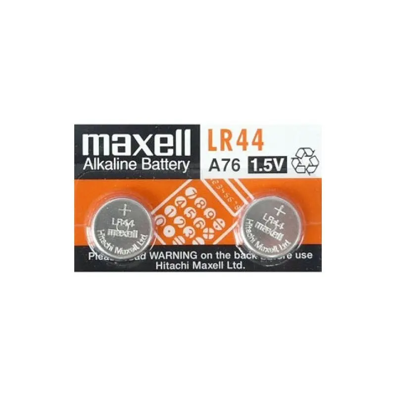 Maxell LR44 Button Battery Twin Pack