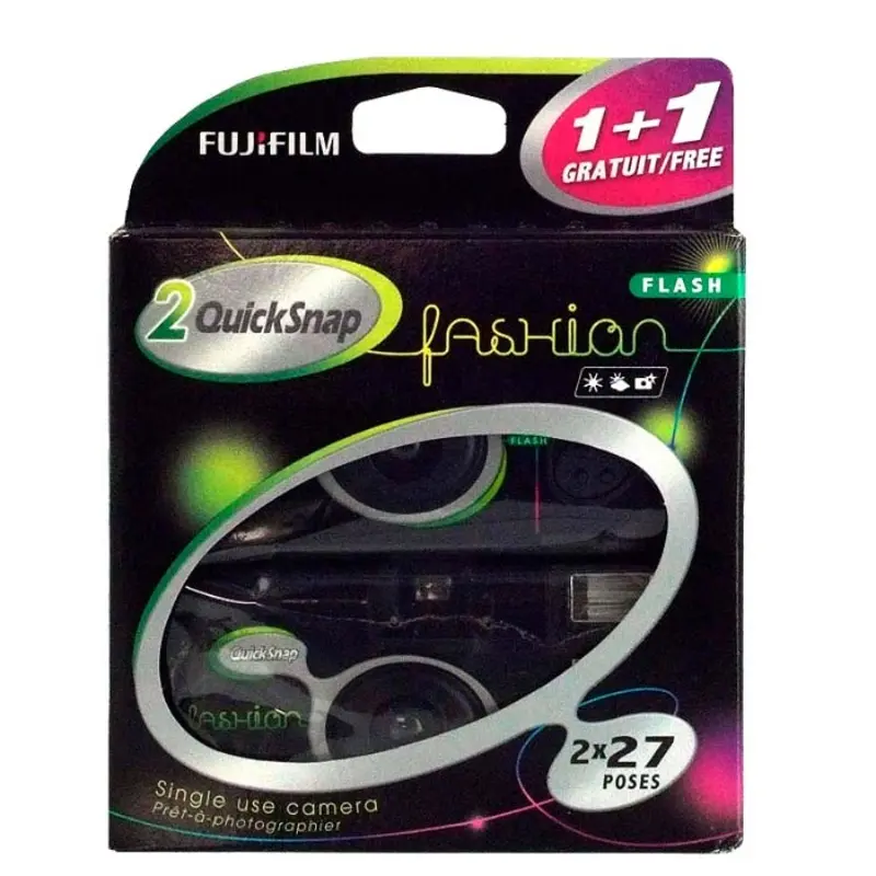 FUJIFILM Quicksnap Fashion Disposable Camera with Flash (27 Exposures) Dual Pack