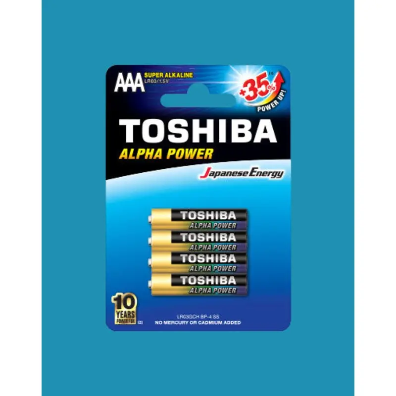 Toshiba Alpha Power Alkaline AAA 4 Pack