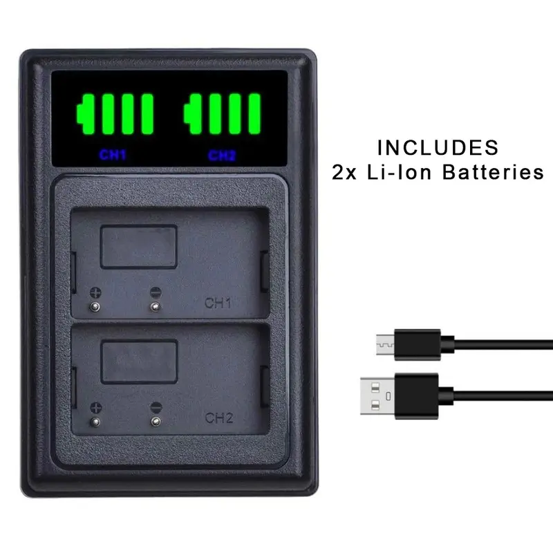 KAMERAZ USB Dual Battery and Charger Kit for Nikon EN-EL15