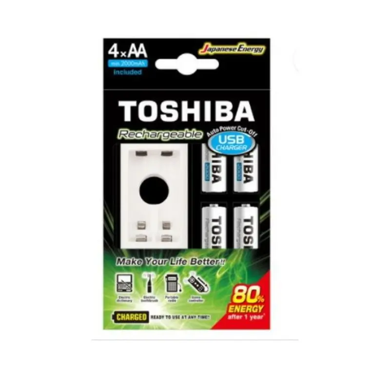 Toshiba 4X AA Rechargeable Battery and Charger