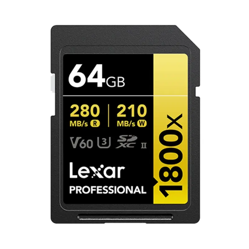 Lexar 64GB Professional 1800x UHS-II SDXC Memory Card