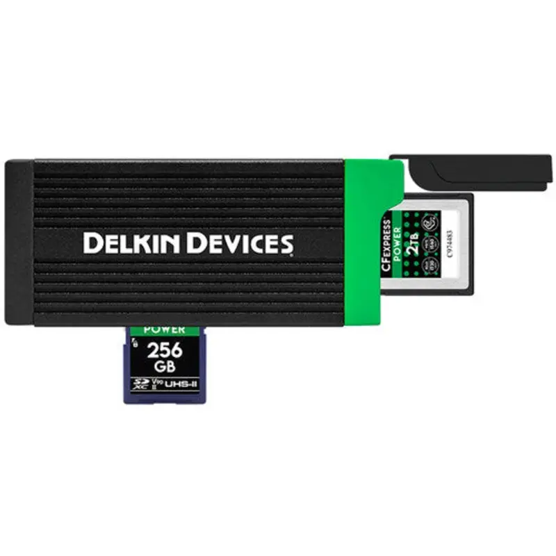 Delkin CF Express Type B & UHS-II SDXC USB 3.2 Memory Card Reader