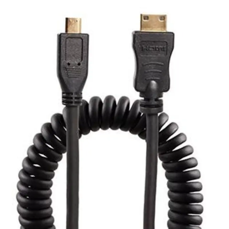 KAMERAZ Micro-HDMI to HDMI Curly Cable (50CM)