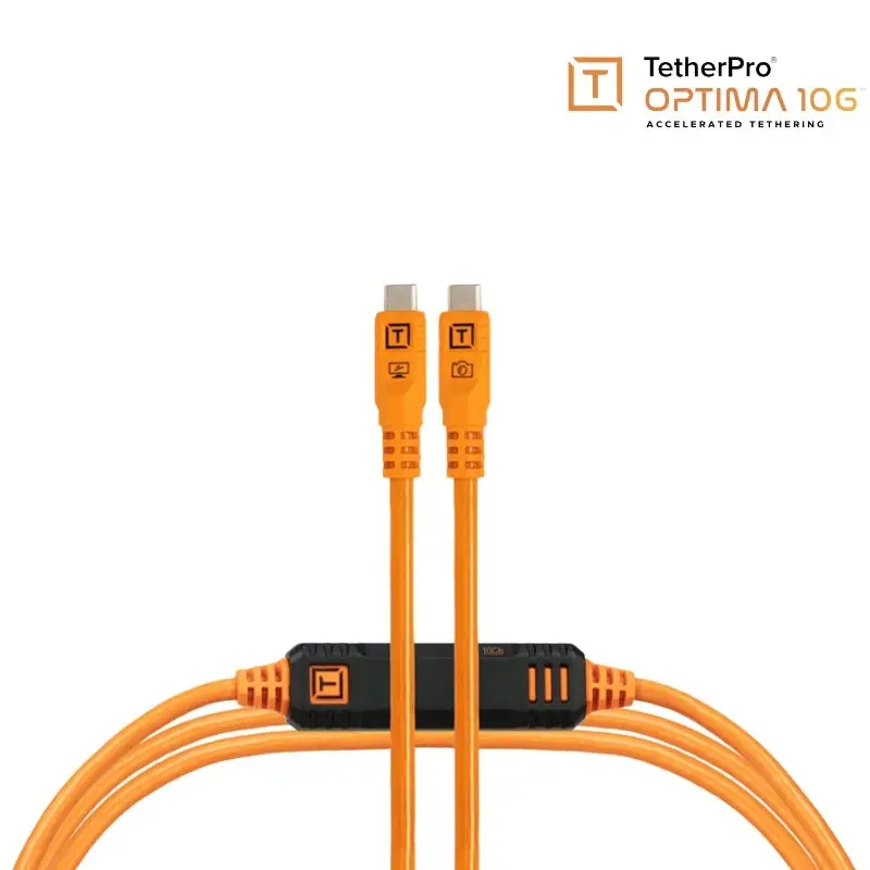 TetherPro Optima 10G 15 (4.6m) USB-C to USB-C Straight to Straight Cable