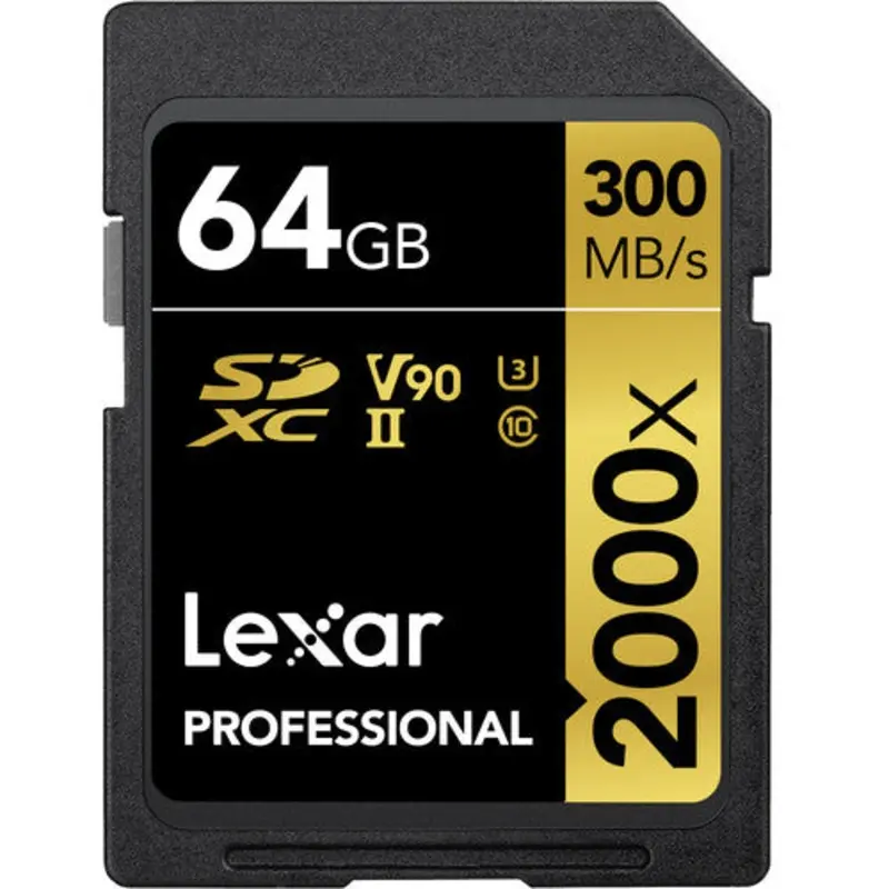 Lexar 64GB Professional 2000x SDHC/SDXC UHS-II card